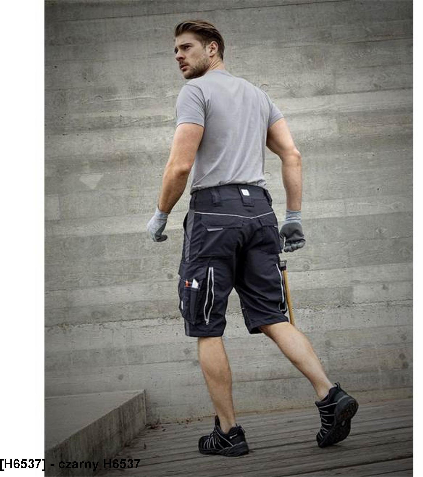 ARDON URBAN szorty spodenki 65 % poliester, 35 % bawełna, canvas, ok. 270 g/m2 Tabiflex - stretch, 10 kieszeni na - czarny H6537 48