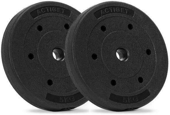 Obciążenie bitumiczne 5 kg 2szt. talerz kompozytowy 29 mm krążek do sztangi hantli UNIWERSALNY
