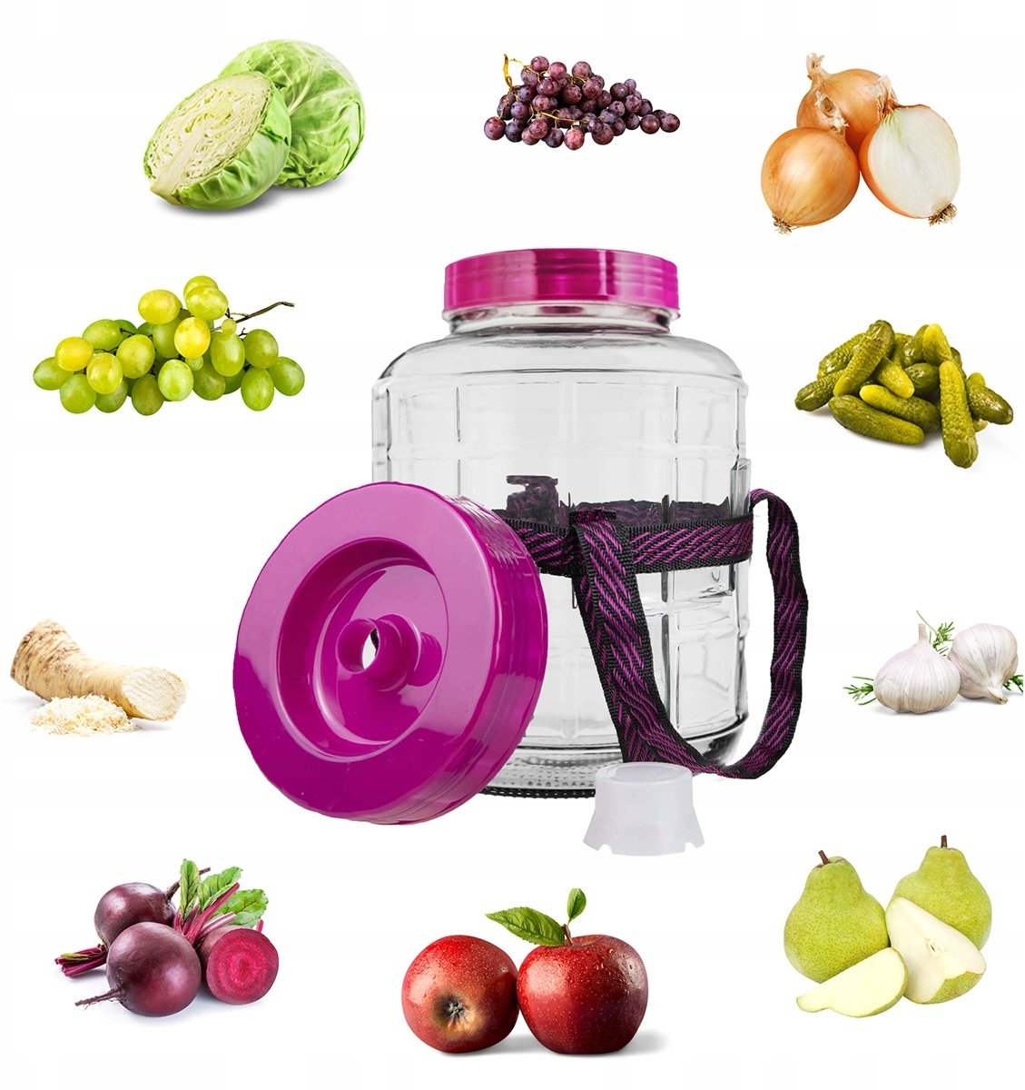 Słój Słoik Szklany 12L Gąsior WIELOFUNKCYJNY Na Wino Nalewki Ogórki Kapustę