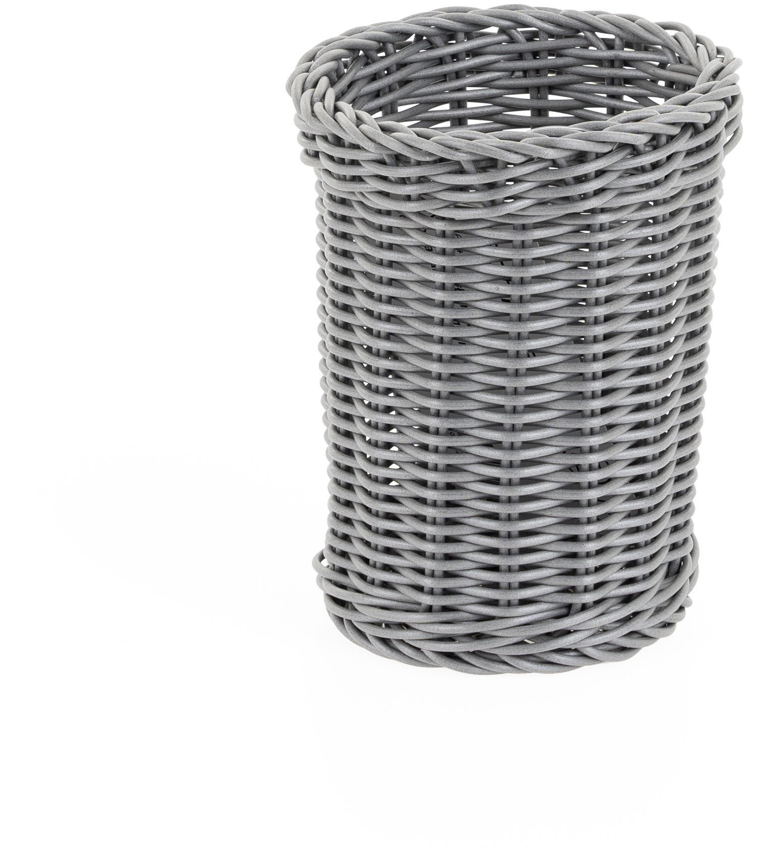 Koszyk na sztućce z polirattanu 120x150 mm, szary | TECHNICA, Gold Line