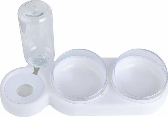 Aptel Automatyczny dozownik wody + 2 x miska na karmę, biała (AG684E)