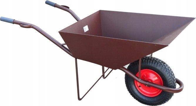 AWTools AW TACZKA BUDOWLANA 85L/2,0mm BRĄZ+OSŁONA KOŁA /GŁĘBOKA