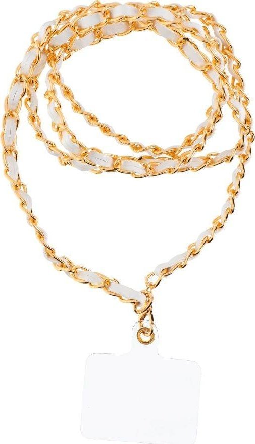 OEM Zawieszka PASEK do telefonu / długość sznura 116cm (58cm w pętli) / na szyję - biały