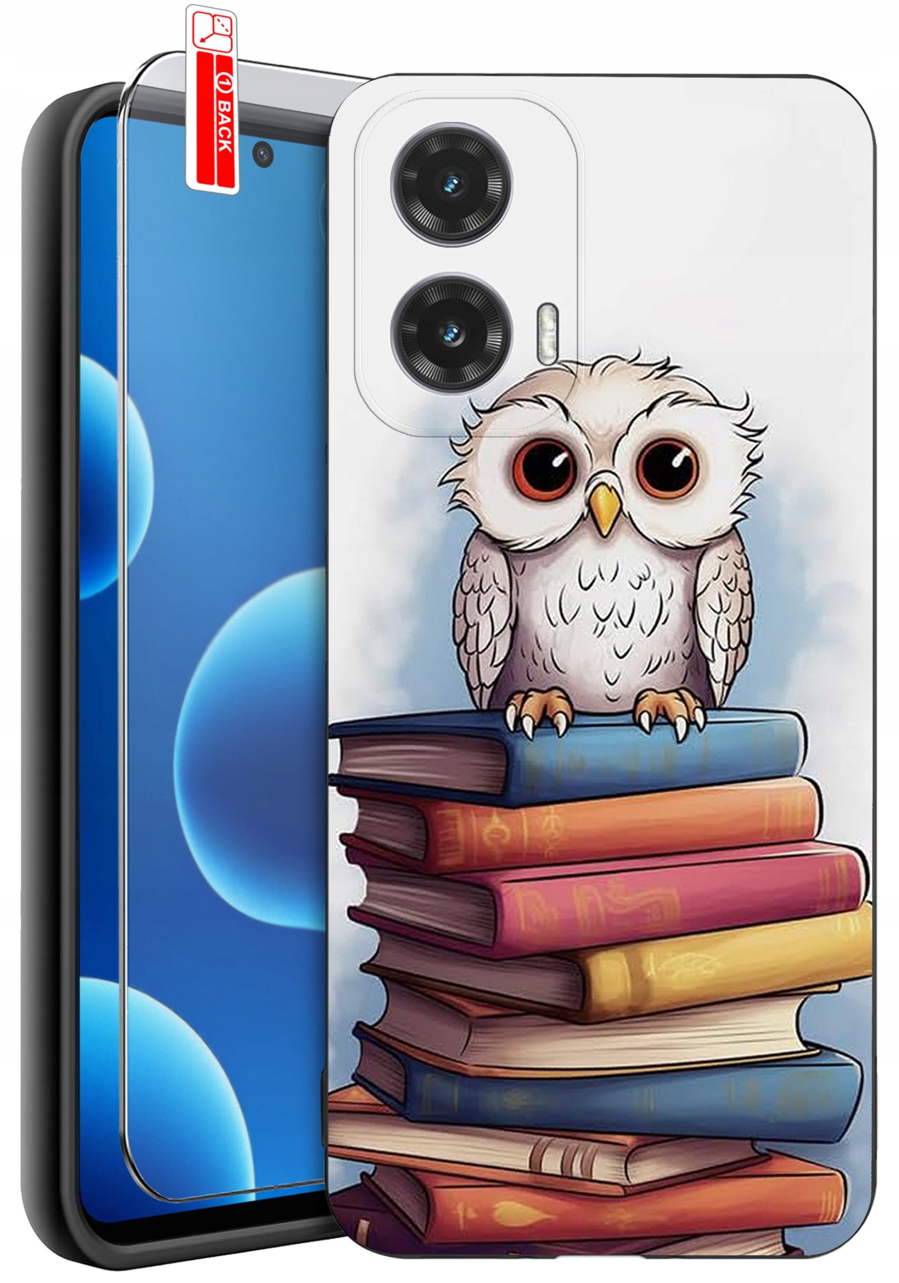 ETUI do Motorola Moto G45 5G | WZORY | SILIKONOWE MATT CASE + SZKŁO 9H