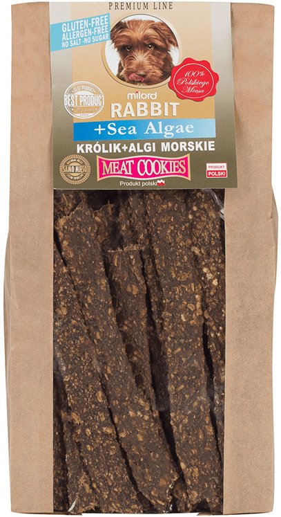 Przysmak dla psa - ciastka królik z algami 80 g
