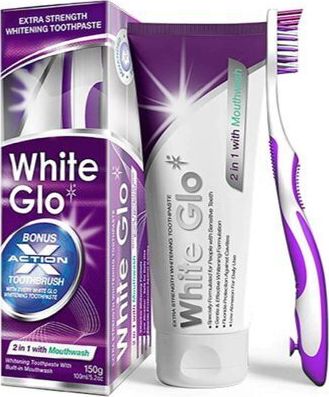 White Glo Mouthwash wybielająca pasta z płynem do płukania ust 100ml + szczoteczka do zębów
