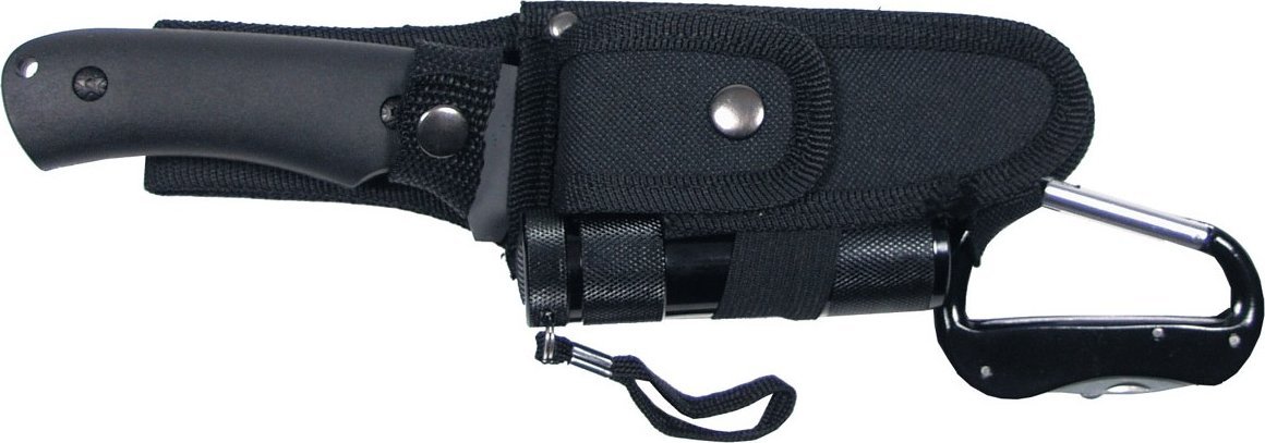 MFH NÓŻ ZESTAW CZARNY PLASTIKOWY UCHWYT POCHWA