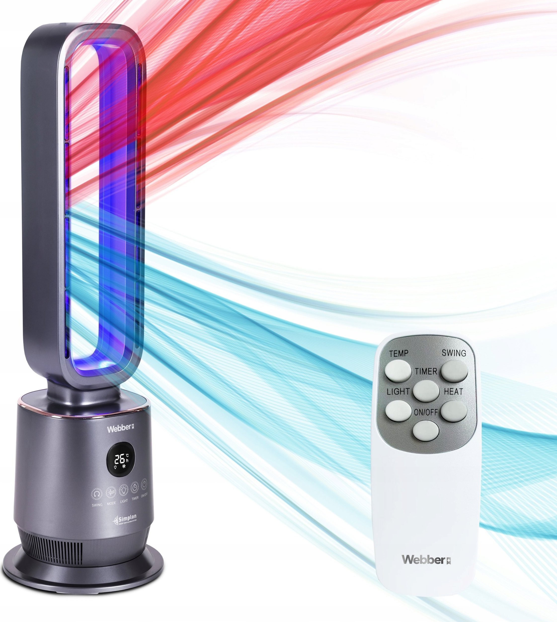 Oczyszczacz powietrza Webber Weberr TWB1830 2 w 1 szary