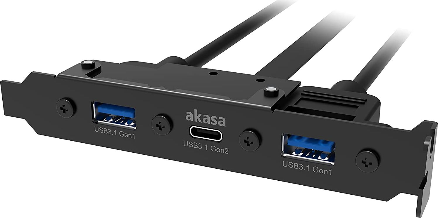 Akasa Wspornik I/O 2x USB 3.2 Gen 2 + USB-C (AK-CBUB52-50BK)