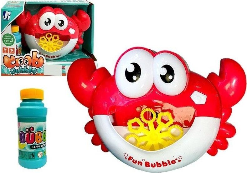 LeanToys Maszyna do Baniek Mydlanych Krab Czerwony LEAN Toys