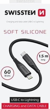 Kabel USB Swissten USB-C - USB-C 1.5 m Czarny (71534010)