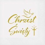 GoDan Serwetki Chrzest Św. gołąb i krzyż 33x33cm 20szt.