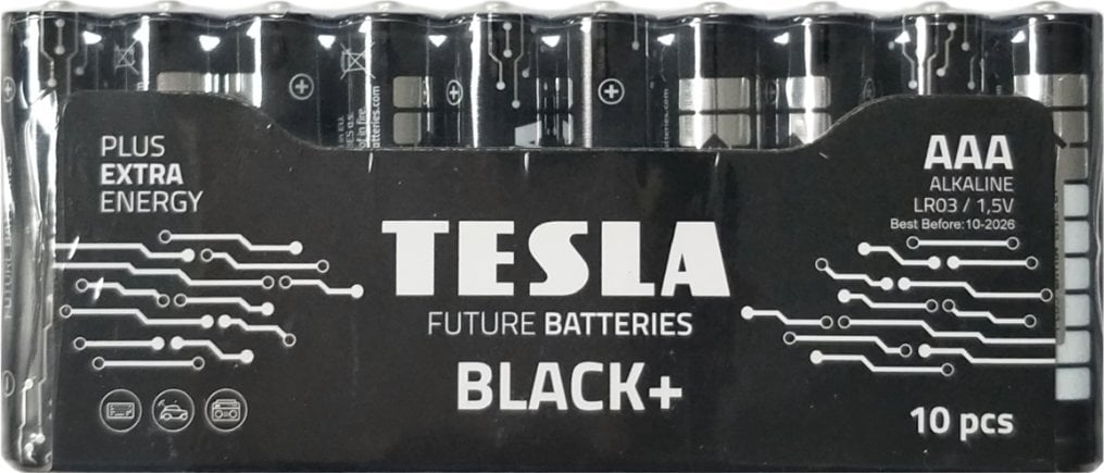 Tesla BATERIA ALKALICZNA TESLA BLACK+ LR03 F10 1.5V 10 SZTUK