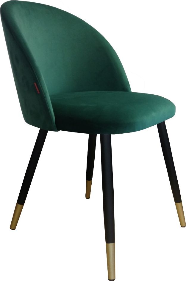 Atos Krzesło CLAUDINE 1 VELVET GOLD zielone z czterema nogami ATOS