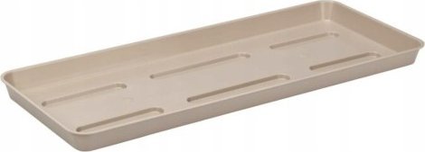 Galicja Podstawka pod doniczkę plastikowa 40 cm prostokątna karmelowa