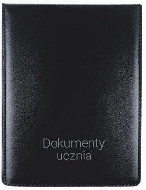 Okładka na dokumenty ucznia pion czarna