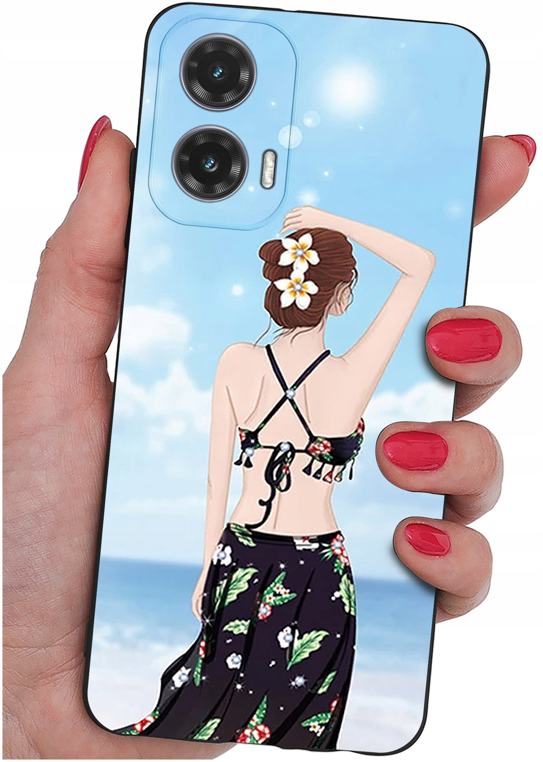 Etui do Motorola Moto G35 5G WZORY |SILIKONOWE MATT CASE + SZKŁO 9H