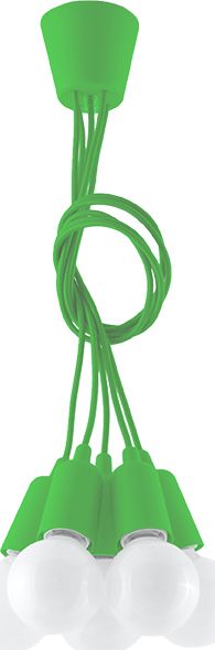 Lampa wisząca Sollux Lampa wisząca DIEGO 5 zielony