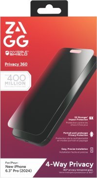 ZAGG InvisibleShield Glass Elite Privacy 360 - szkło prywatyzujące do iPhone 16 Pro (4 kierunki)