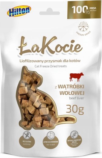 HILTON Liofilizowany przysmak z wątróbki wołowej dla kota 30G