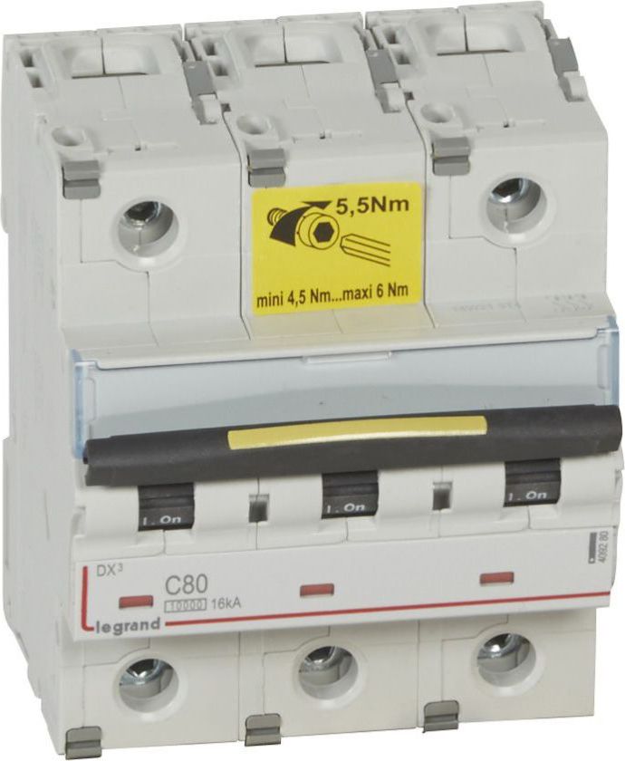 Legrand Wyłącznik nadprądowy 3P C 80A 10/16kA AC S313 DX3 (409280)