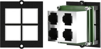 Bachmann Ramka BACHMANN 4xknops 4xRJ11