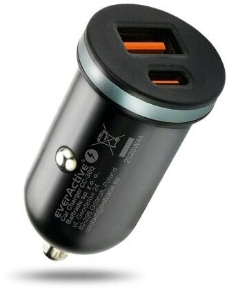 Ładowarka samochodowa 1 x USB QC3.0, 1 x USB-C PD 83W czarna