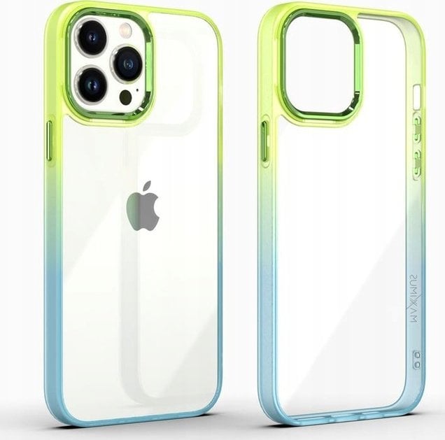Maxximus MX RAINBOW IPHONE 15 PRO (6.1) LIME-BLUE / ZIELONO-NIEBIESKI