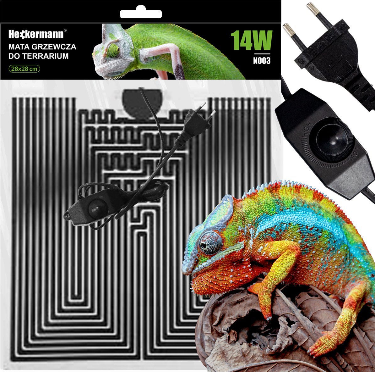 Heckermann Mata grzewcza do terrarium 28x28cm Heckermann N003