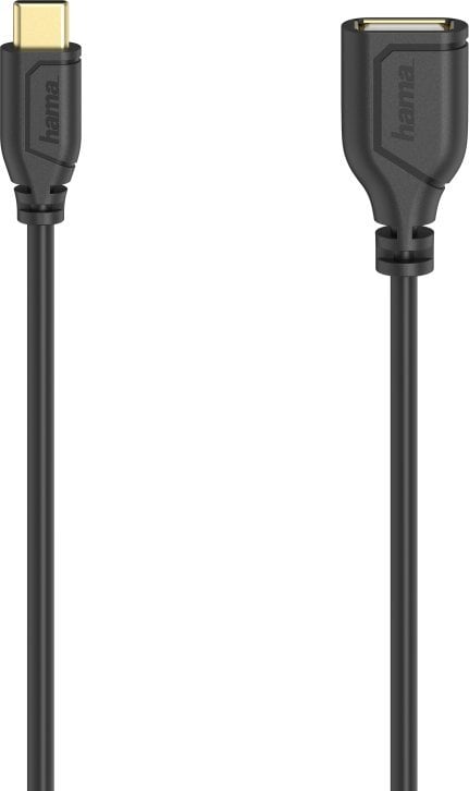 Kabel USB Hama USB-A - USB-C 0.1 m Czarny (002006380000)