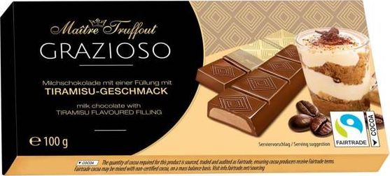 MaitreTruffout Grazioso Czekoladki z Nadzieniem Tiramisu 100 g