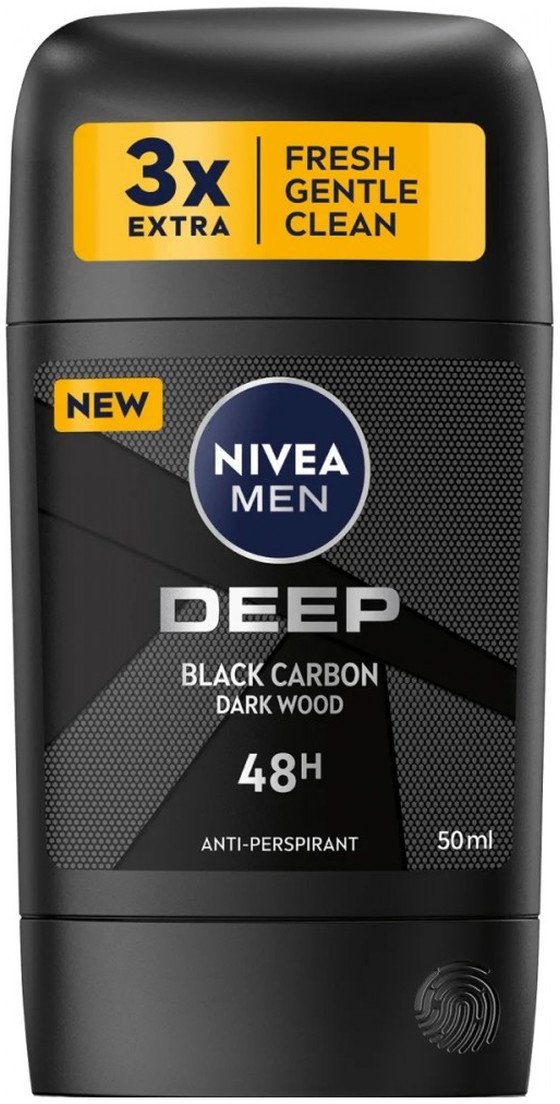 Nivea Deep Black Carbon Dark Wood 48h Anti-perspirant - 50ml