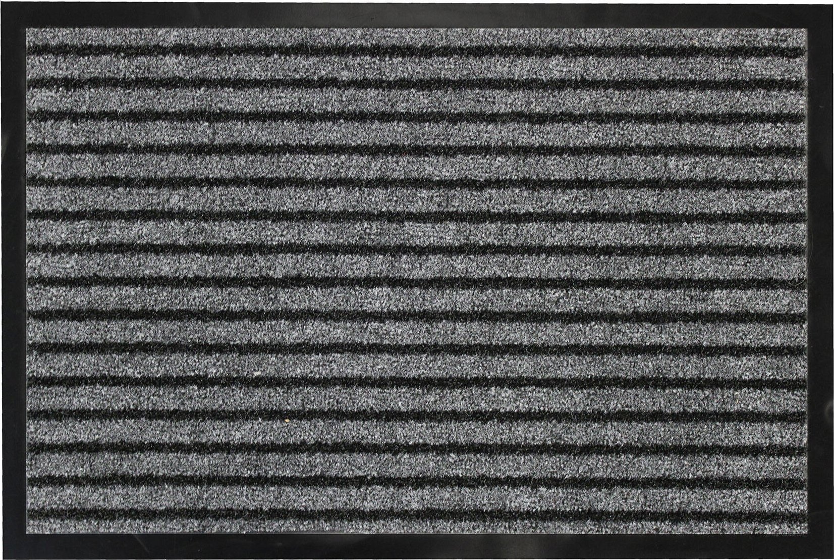 Douceur d`Interieur Prostokątna mata pod drzwi, szare pasy, antykurzowa