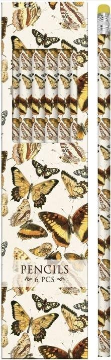 Ołówki ozdobne STPEN38 motyle 6 sztuk