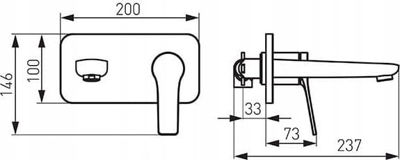 Bateria umywalkowa Ferro BSC3PABL BAT. STRATOS BLACK UMYWALKOWA PODTYNKOWA // BG.BSC3PABL