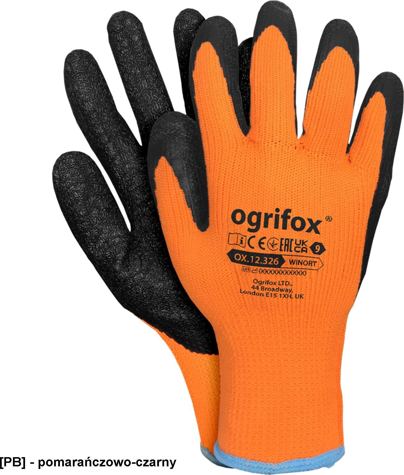 R.E.I.S. OX-WINORT - Rękawice ochronne ocieplane, powlekane 11