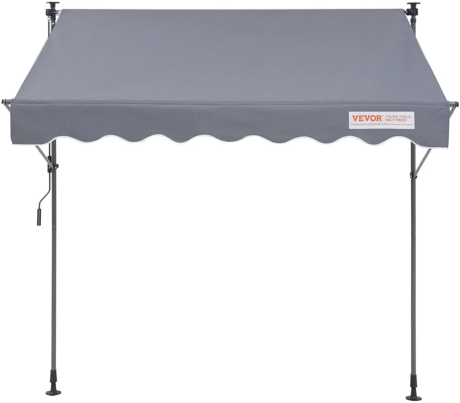 Markiza tarasowa szerokość 2 m ręczna, regulowany daszek z zasłoną na balkon