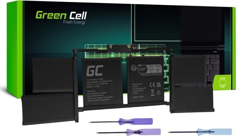 Bateria Green Cell Bateria A1820 do Apple MacBook Pro 15 A1707