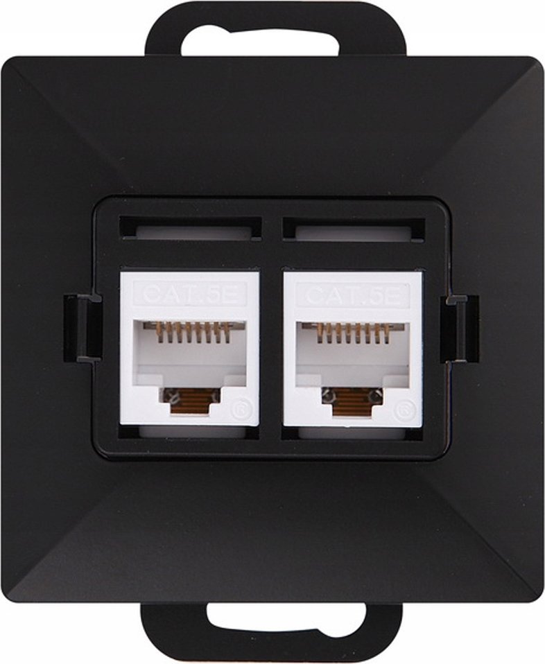 Abex Abex Perła czarny mat - gniazdo telefoniczno-komputerowe GTP-20P