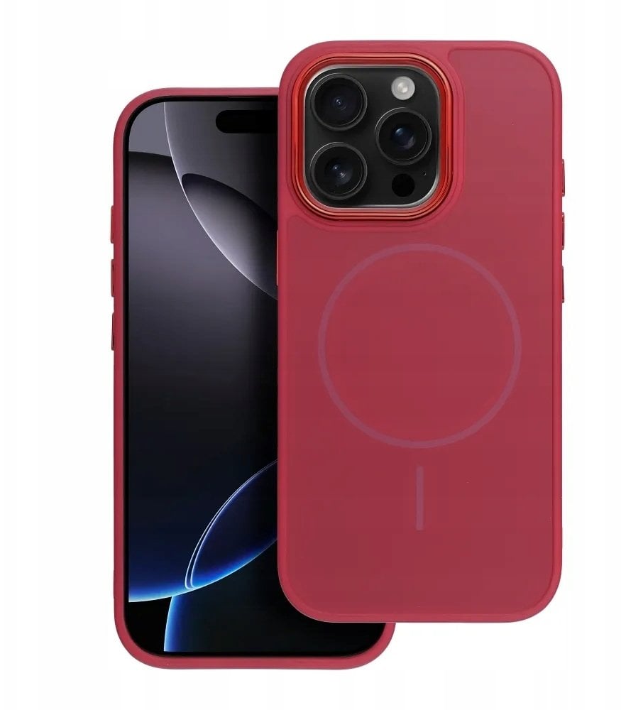 Futerał FRAME MAG COVER kompatybilny z MagSafe do IPHONE 13 magenta