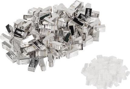 Lanberg Wtyk sieciowy RJ45 8P8C kat.6 FTP (100szt) z prowadnicš do linki i do drutu -PLS-6000