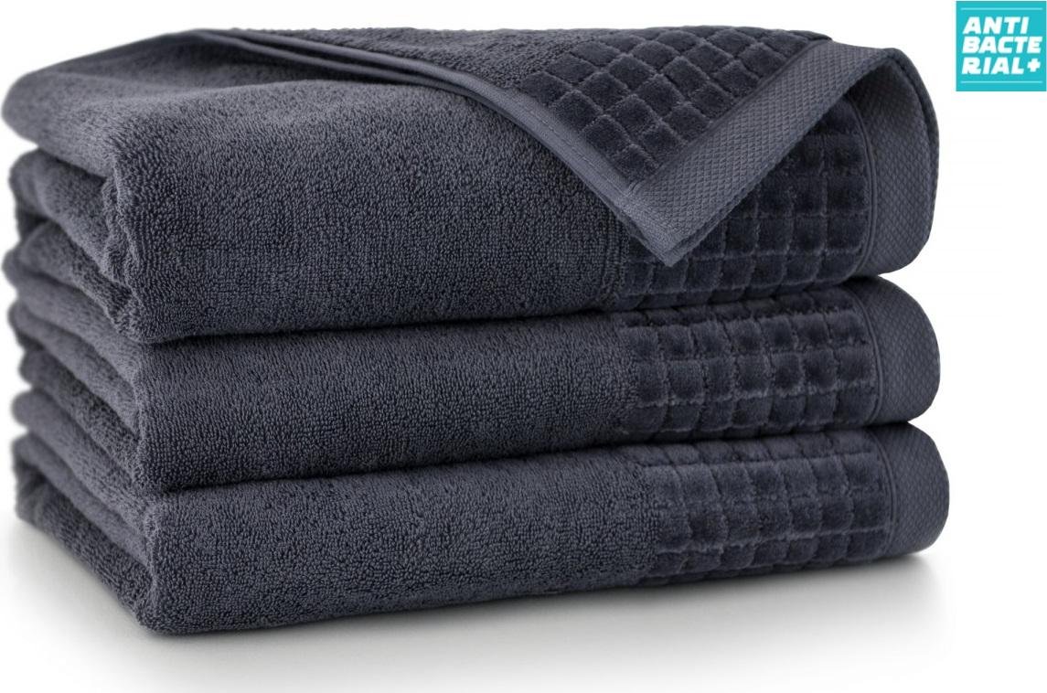 Zwoltex Ręcznik bawełna egipska 50x100 Paulo3 grafitowy antybakteryjny