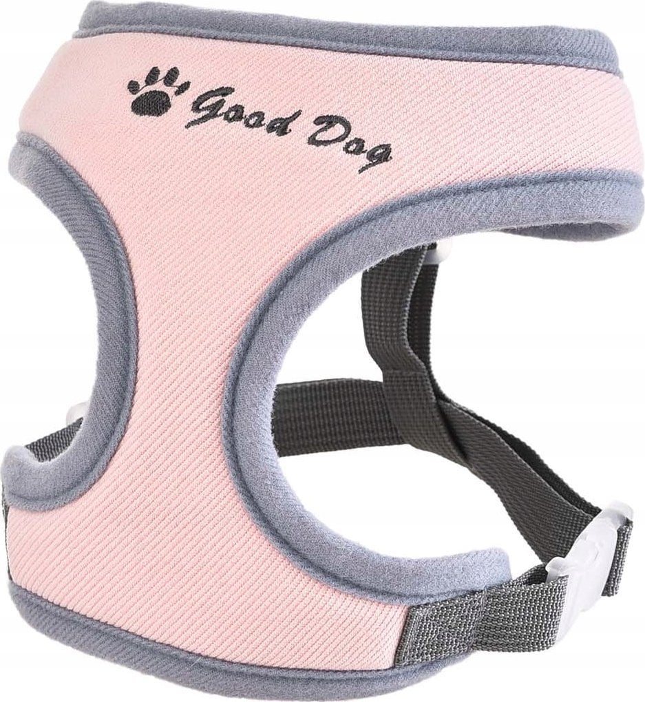 Barry King Szelki dla psa 34-45cm, szary/różowy