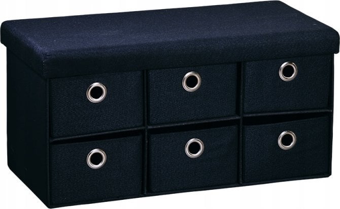 Kesper Siedzisko do przedpokoju z imitacji lnu, 6 szuflad