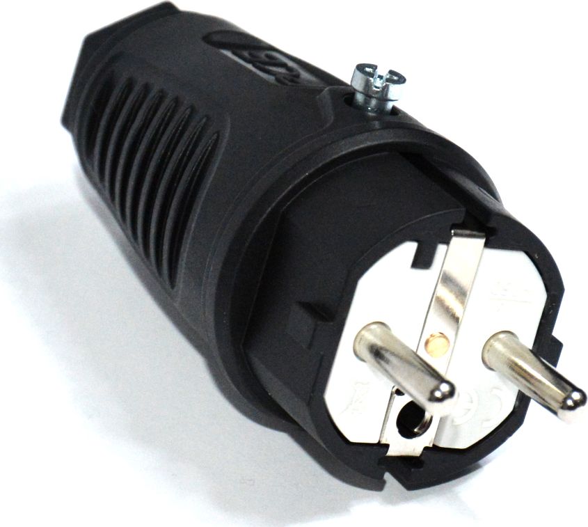 PCE Wtyczka gumowa UNI-SCHUKO 16A 2P+Z IP44 (0521-S)