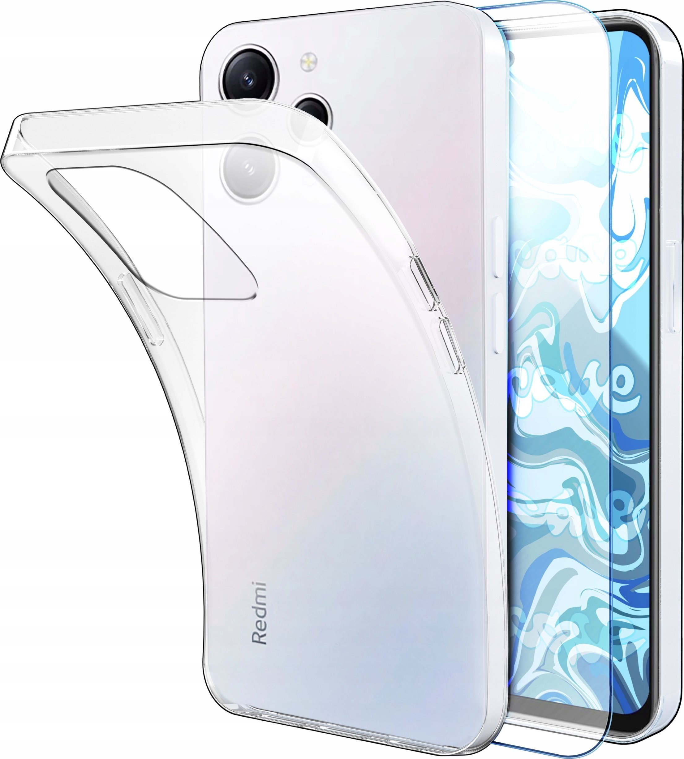 Hello Case ETUI DO XIAOMI REDMI 12 4G / REDMI 12 5G GUMOWE OBUDOWA POKROWIEC SZKŁO