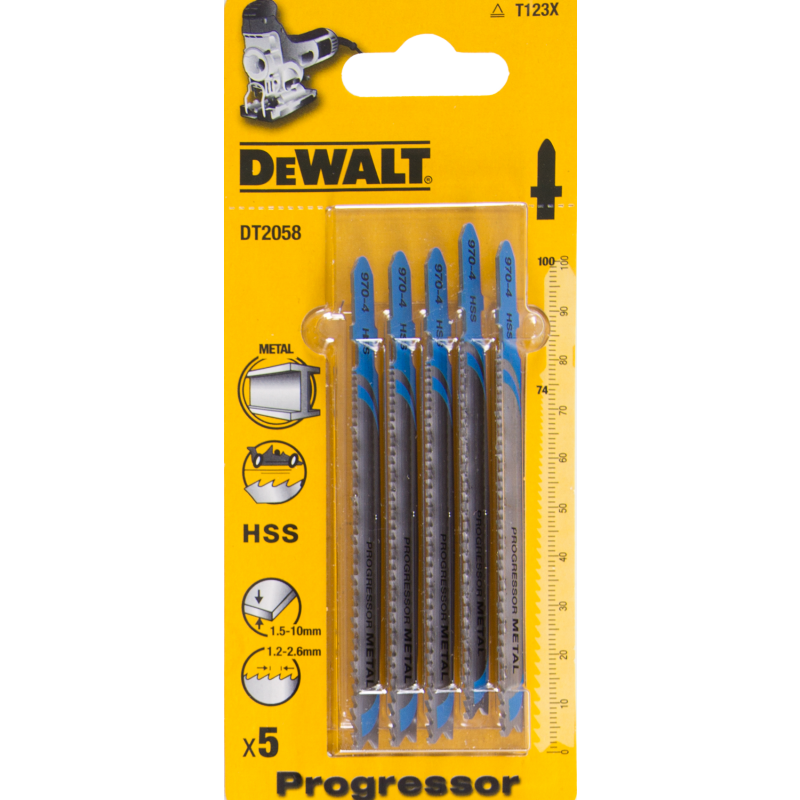 Dewalt Brzeszczoty do wyrzynarek typ T HSS100x74mm 5szt. do metalu DT2058