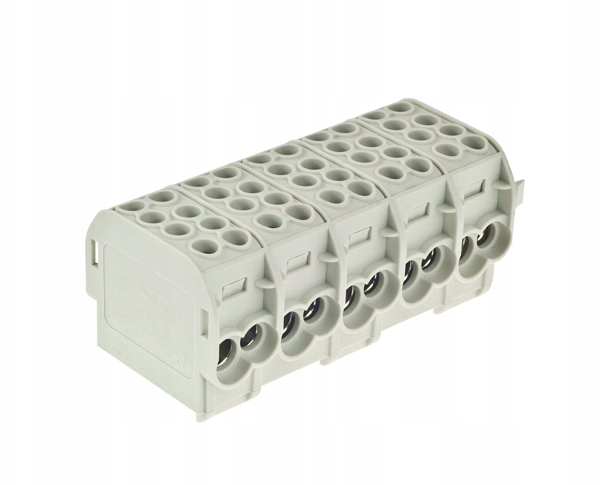 Incobex Listwa zaciskowa five-pole ZGX 5x(1x25/2x16) mm2 (gray) ENE-00511