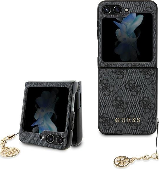 Guess Etui GUHCZF5GF4GGR Samsung Galaxy Z Flip 5 hardcase 4G Charms Collection szary