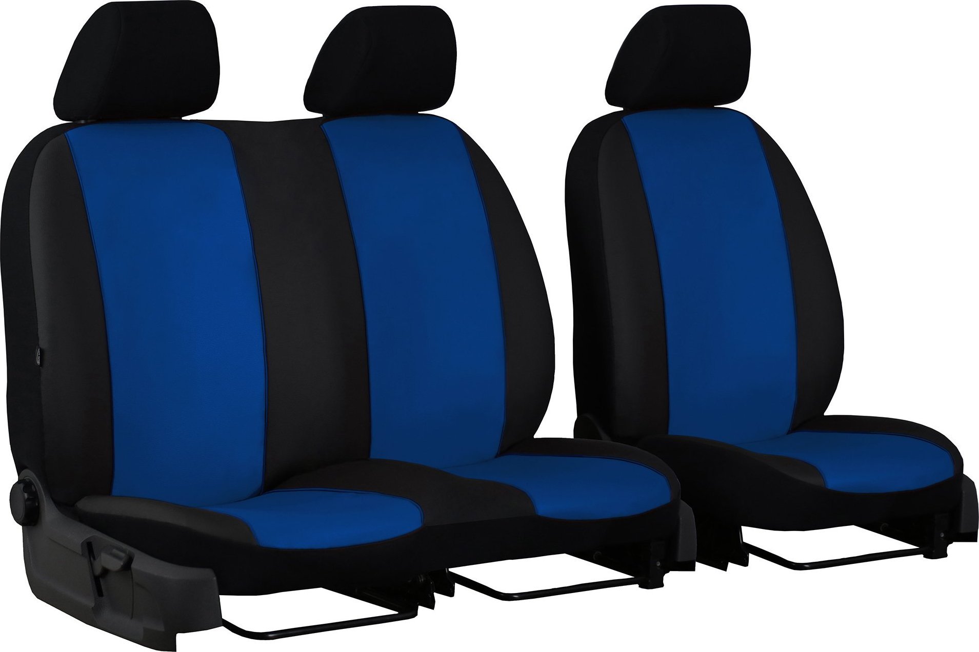 Pok-ter Pokrowce uniwersalne Standard ekoskóra bus/van 2+1 (niebieskie)